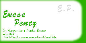 emese pentz business card